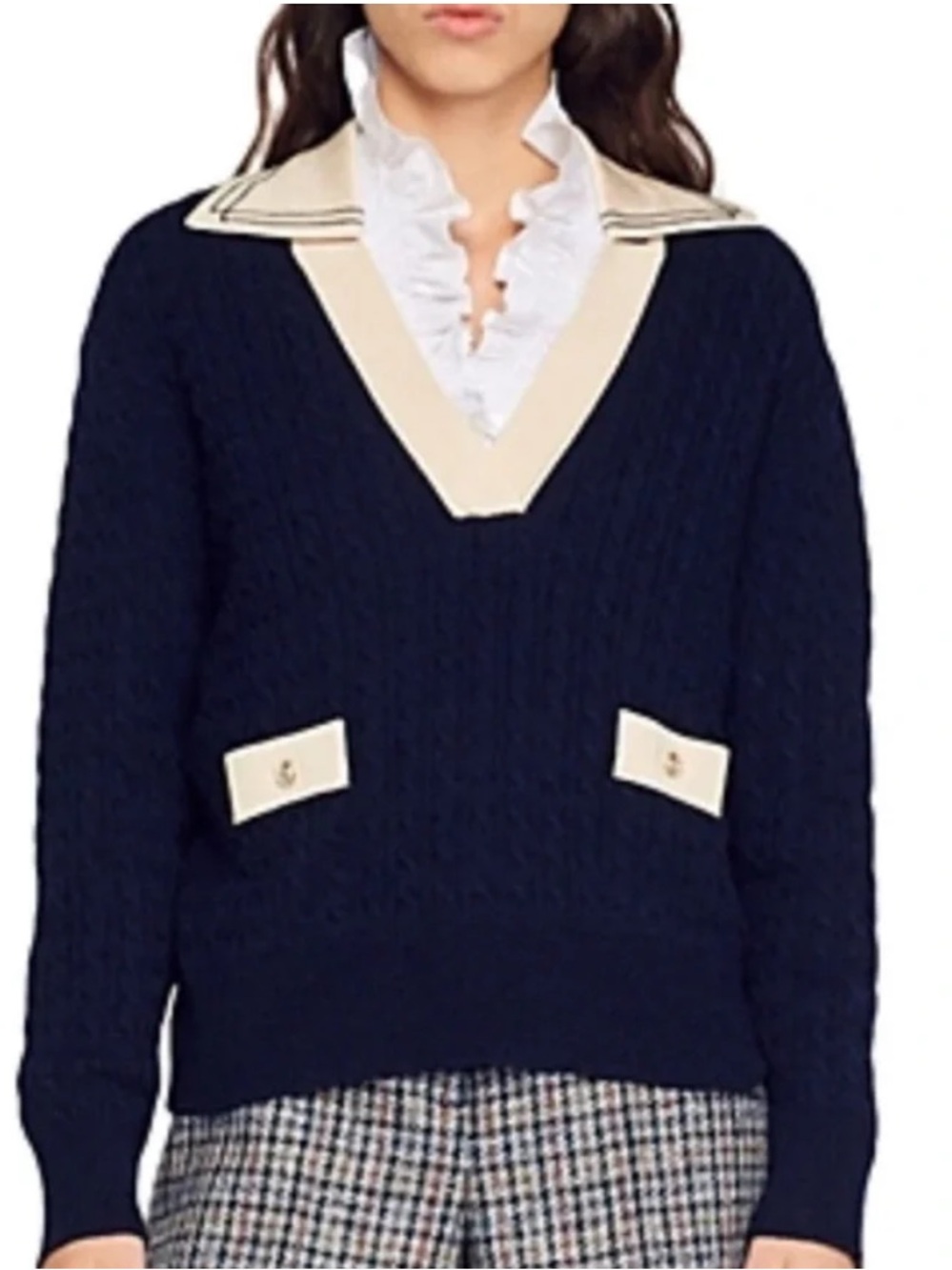 Sandro Nea Cable Knit Sweater